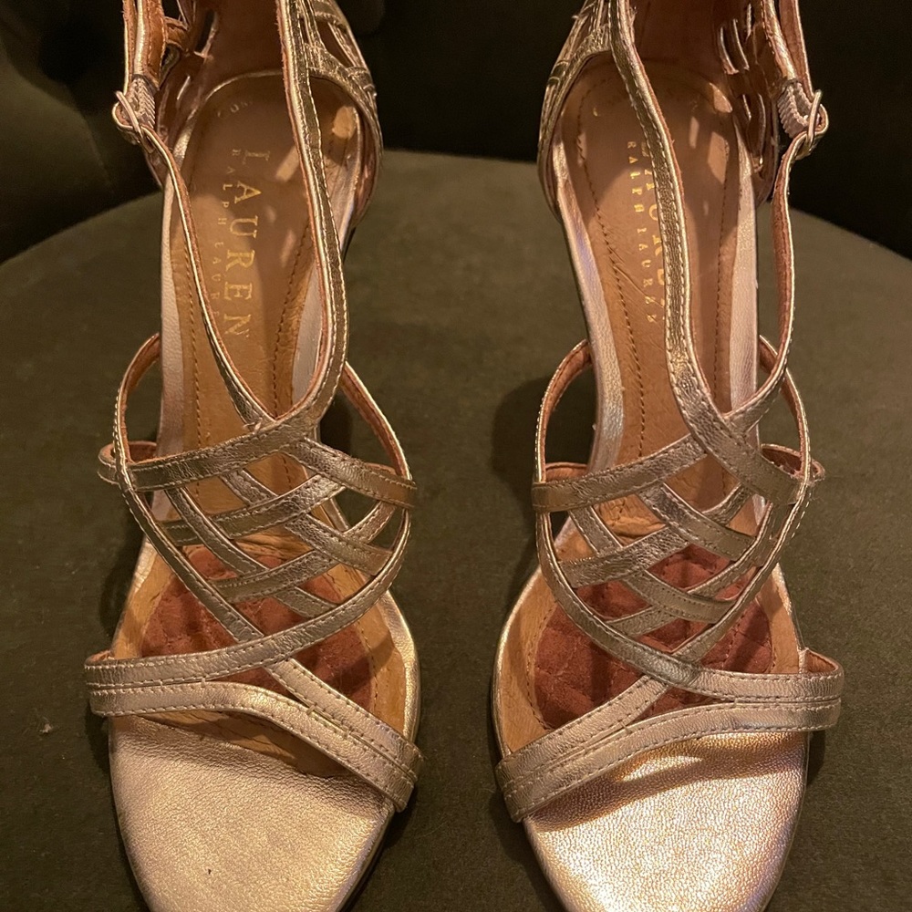 Ralph Lauren Gold Heels